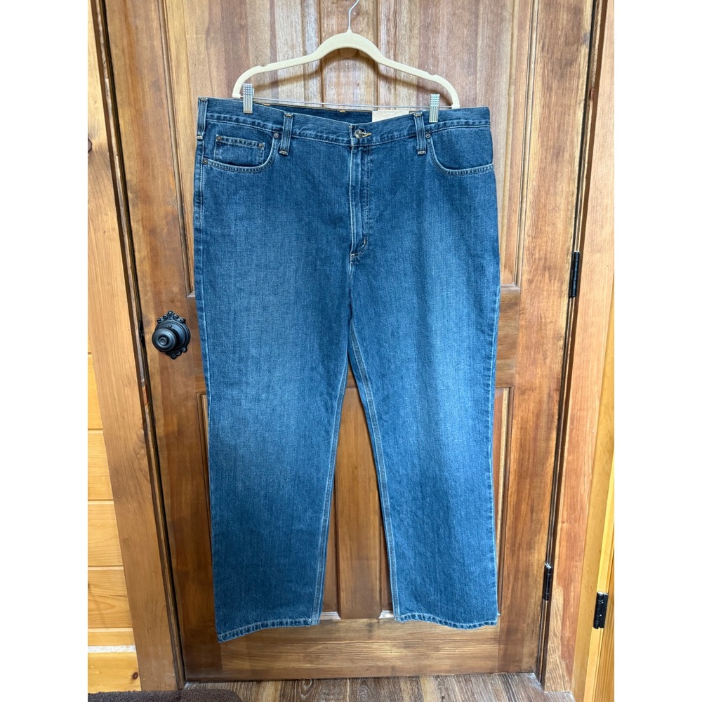 Carhartt Holter Relaxed Fit Straight Leg Jeans Mens 42x32 Dark Wash NWT